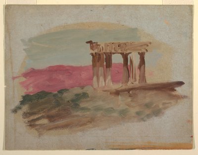 ドリス式神殿跡、コリントス 作： Frederic Edwin Church