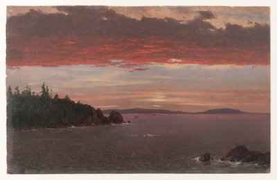 日の出のマウント・デザートからのシュオディック半島 作： Frederic Edwin Church