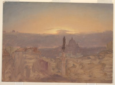 ローマのピンチョから見たサンピエトロ大聖堂 作： Frederic Edwin Church