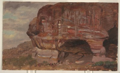 動物形の岩、ペトラの研究 作： Frederic Edwin Church