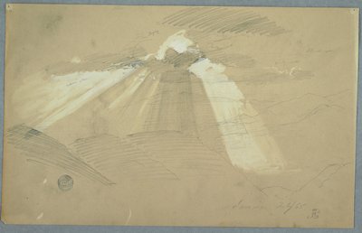 雲の切れ間から輝く太陽、ジャマイカ 作： Frederic Edwin Church