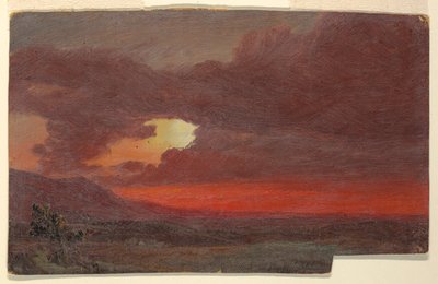 サンセット、ハドソン、ニューヨーク 作： Frederic Edwin Church