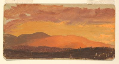 日没、ハドソン バレー 作： Frederic Edwin Church