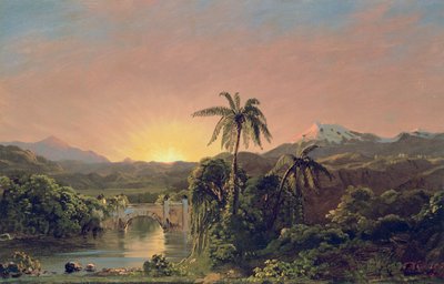 エクアドルの日没 作： Frederic Edwin Church