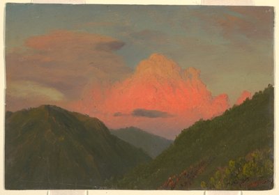 ヒルトップス、ジャマイカ、西インド諸島に沈む夕日 作： Frederic Edwin Church