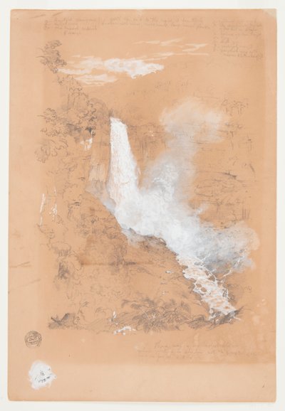 コロンビア、ボゴタ近郊のテケンダマ滝 作： Frederic Edwin Church