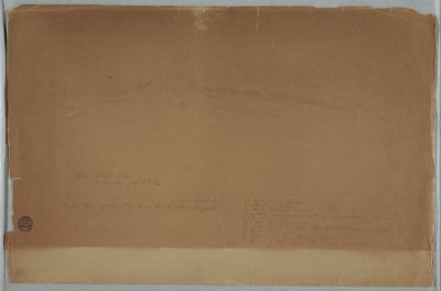 1857年7月13日、エクアドルのリオバンバから上映されたチンボラソ 作： Frederic Edwin Church