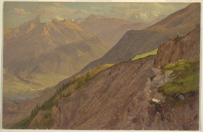 ベルヒテスゲーデン近くのゴエルとヴァッツマン 作： Frederic Edwin Church
