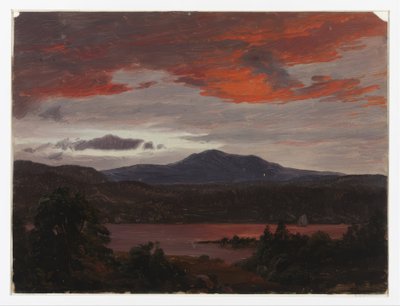 ポモラ・ピークとバクスター・ピークのあるターナー・ポンド、メイン州 作： Frederic Edwin Church