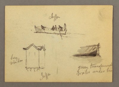 Twelve Figure Sketches、ヨッファ、パレスチナ 作： Frederic Edwin Church