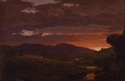 トワイライト「昼と夜の短い調停者」（サンセット） 作： Frederic Edwin Church