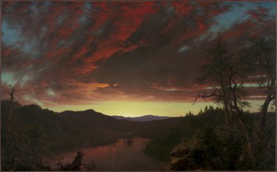 荒野のたそがれ 作： Frederic Edwin Church