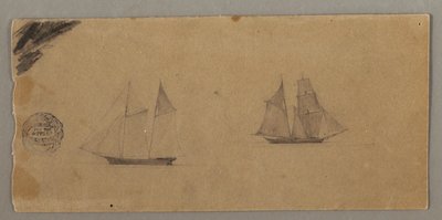 2 つの帆船 作： Frederic Edwin Church