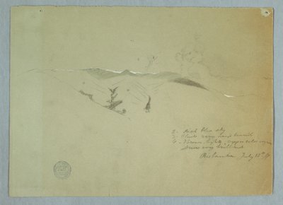 谷と雪に覆われた尾根、リオバンバ、エクアドル 作： Frederic Edwin Church