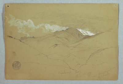 エクアドルのチンボラソ山の東からの眺め 作： Frederic Edwin Church
