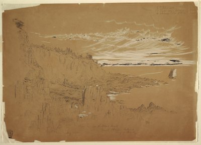 "view, 上に, 南西, 頭, 壮大, manan, 島, 湾, の, fandy, canada" 作： Frederic Edwin Church