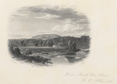 ニューヘイブン、ウェストロック 作： Frederic Edwin Church