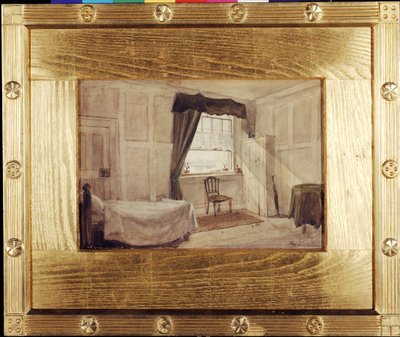 ウィリアム・ブレイクのワークルームとデスルーム、1880年頃（紙に水彩） 作： Frederic James Shields