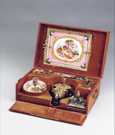 ナポレオン3世事件必需品局、c.1864-66（エナメル銀、銀金箔、ブラッドストーン、セーヴル風磁器、半貴石）（1065856-9も参照） 作： Frederic Jules and Wiese Jules  Rudolphi
