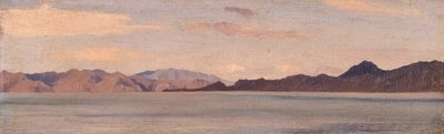 「ロードス島から見た小アジアの海岸」、1867 作： Frederic Leighton