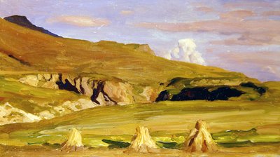 コーンファーム（油彩・パネル） 作： Frederic Leighton