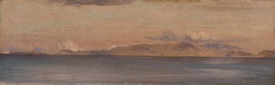エーゲ海の山々の遠景 作： Frederic Leighton