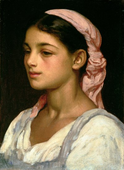 イタリアの少女の頭 作： Frederic Leighton