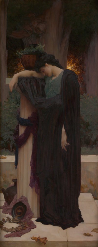 涙、c.1894-95（帆布に油彩） 作： Frederic Leighton