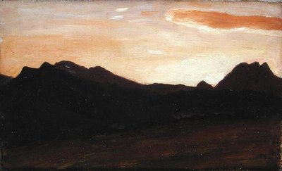 丘のある風景（油彩・キャンバス） 作： Frederic Leighton