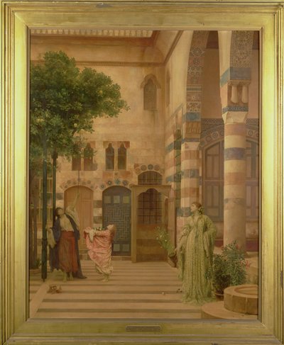 古いダマスカス：ユダヤ人の四分の一または集まるレモン、1873年から1874年頃 作： Frederic Leighton