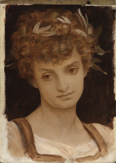少女の頭の研究 作： Frederic Leighton