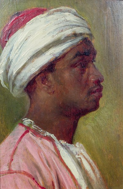 ヌビアの若者の研究（パネル） 作： Frederic Leighton