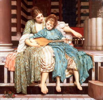 「音楽レッスン」、1877 作： Frederic Leighton