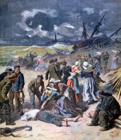 1893年フランス、カレーの嵐 作： Frederic Lix