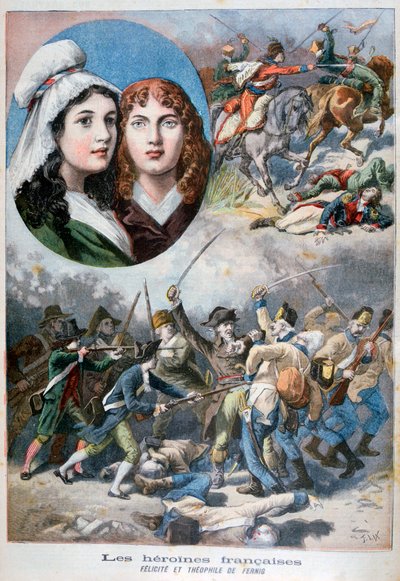 フェリサイトとテオフィルドフェルニッグ、フランスのヒロイン、1792年、1894年 作： Frederic Lix