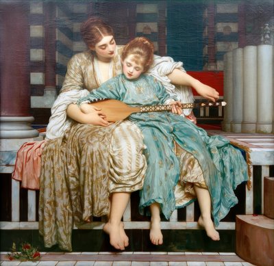 音楽レッスン 作： Frederic Lord Leighton