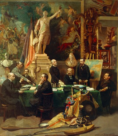 1892年11月、植民地からの代表団を迎えるジュール・フェリー、フレデリック・レガメイ（1849-1925）作。フランス 作： Frederic Regamey