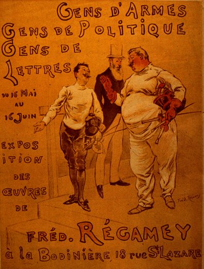 展覧会の宣伝ポスター 作： Frederic Regamey