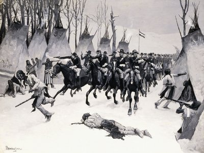 ウォシタ川の戦い 作： Frederic Remington