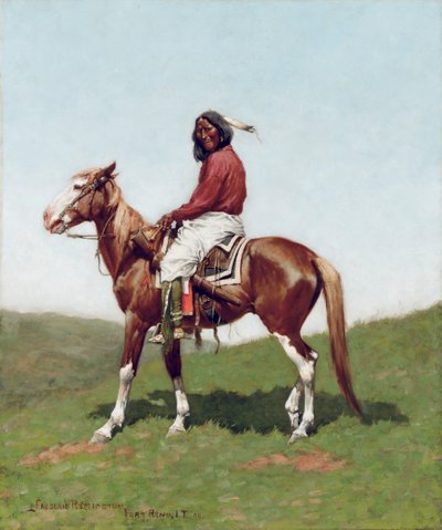 コマンチブレイブ、フォートリノ、インディアン準州 作： Frederic Remington
