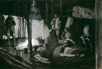 この旅最初の、そして最高のキャンプ 作： フレデリック・レミントン