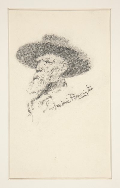 男の頭 作： Frederic Remington