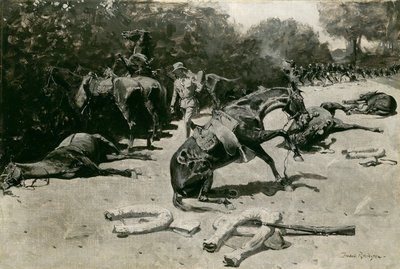 サンティアゴで馬が国のためにどのように死んだか 作： Frederic Remington