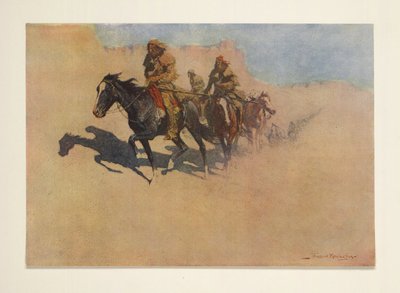コリアーズ・ウィークリーのパブ、ジェダイディア・スミス。 1906 作： Frederic Remington