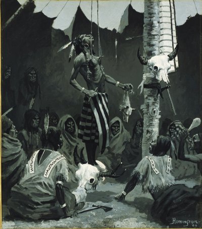 マンダン開始式典 作： Frederic Remington