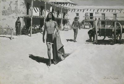バットに続く陽気なルックス以外は何もない、c.1900（キャンバスに油彩） 作： Frederic Remington