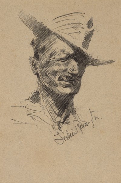 自画像 作： Frederic Remington