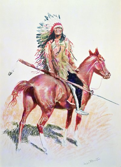 スー・チーフ（カラーリトグラフ 作： Frederic Remington