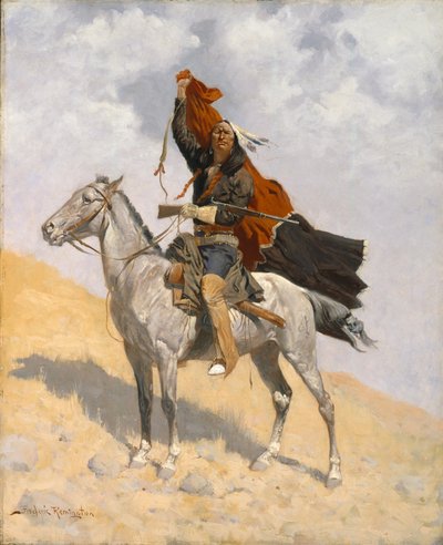 ブランケット信号、1896年 作： Frederic Remington