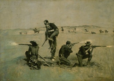 最後の立場（25対1）c.1896 作： Frederic Remington